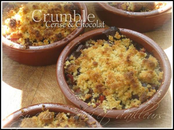 Crumble cerise et chocolat