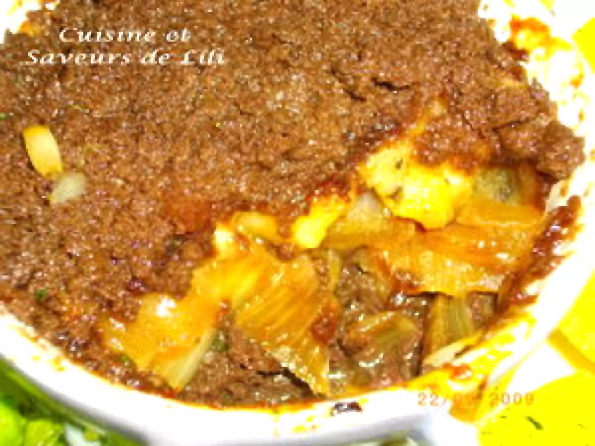 Crumble de boudin noir aux pommes