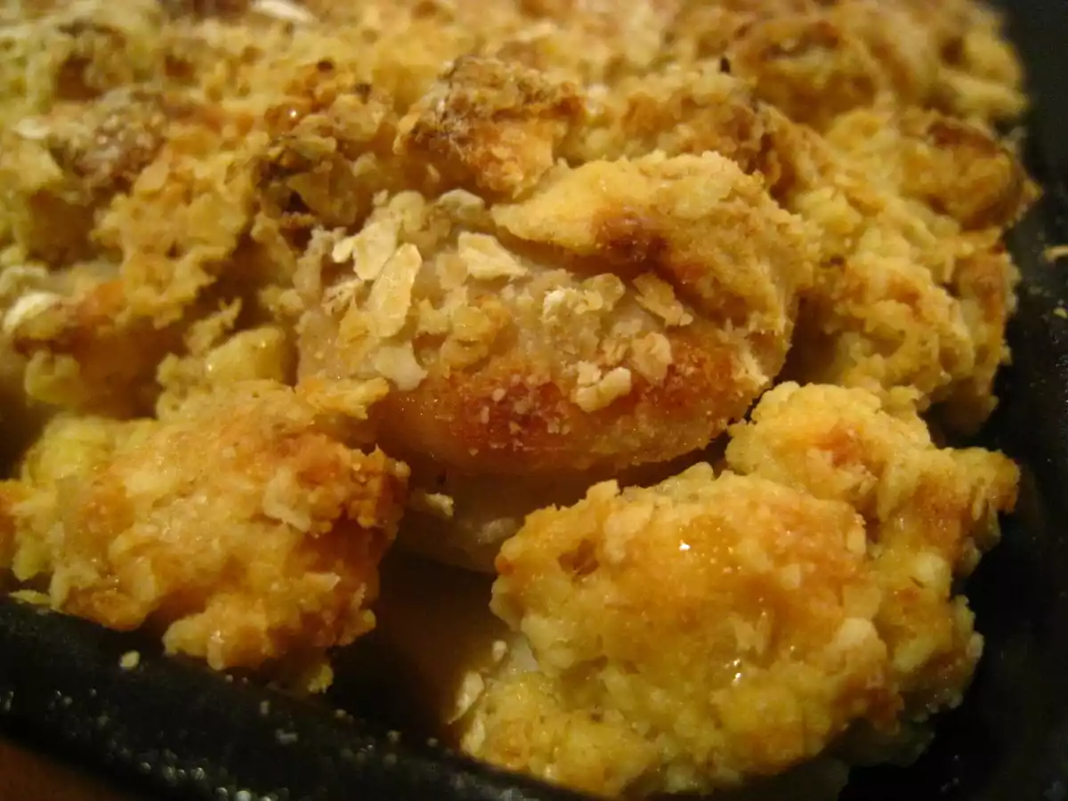 Crumble de boudins blancs aux pommes