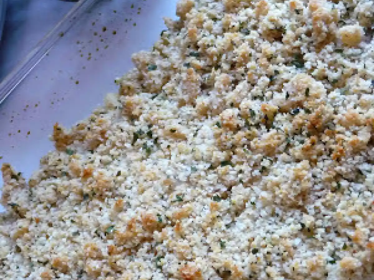 Crumble de cabillaud aux amandes