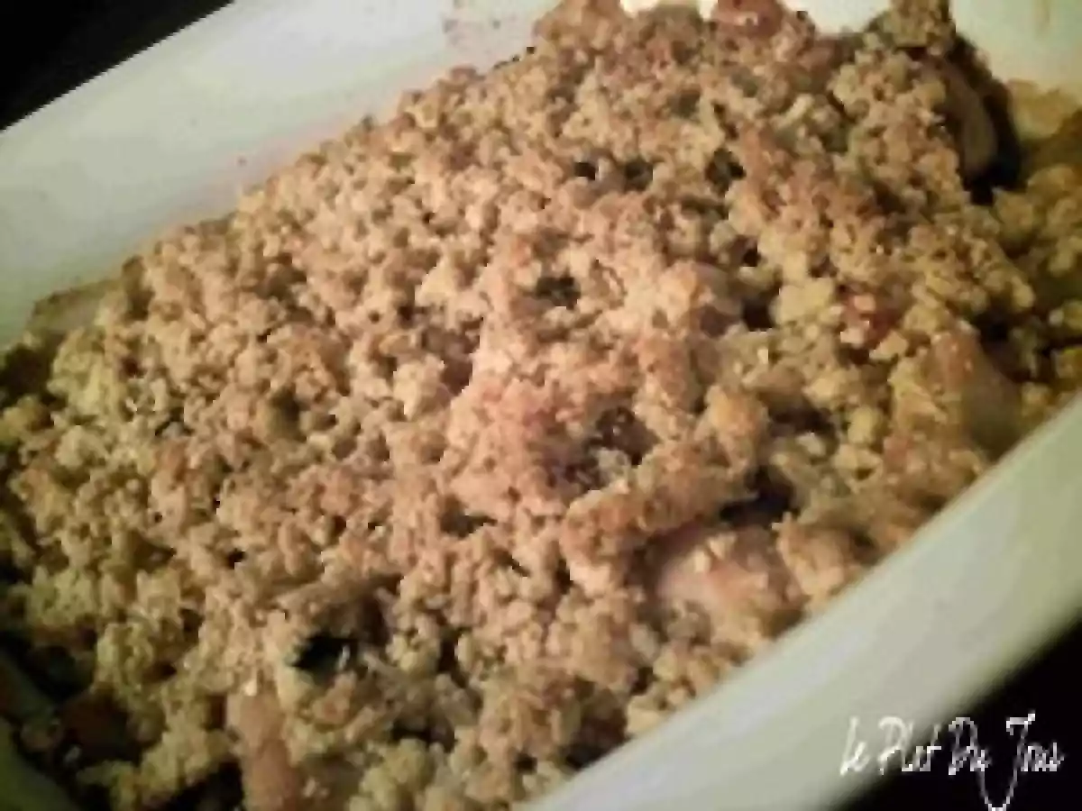 Crumble de dinde aux champignons