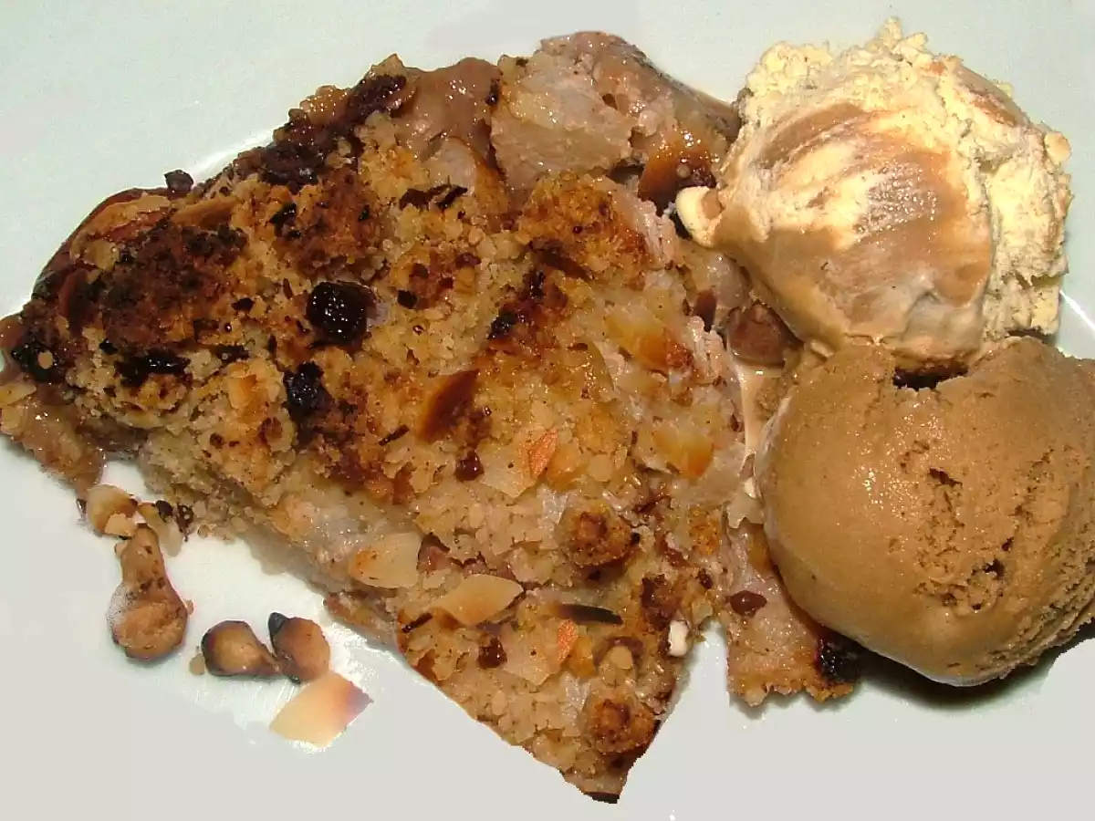 Crumble de fruits et noix-amandes-sésame