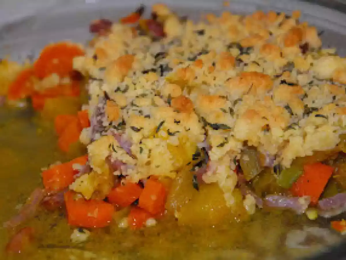 Crumble de légumes à l'indienne