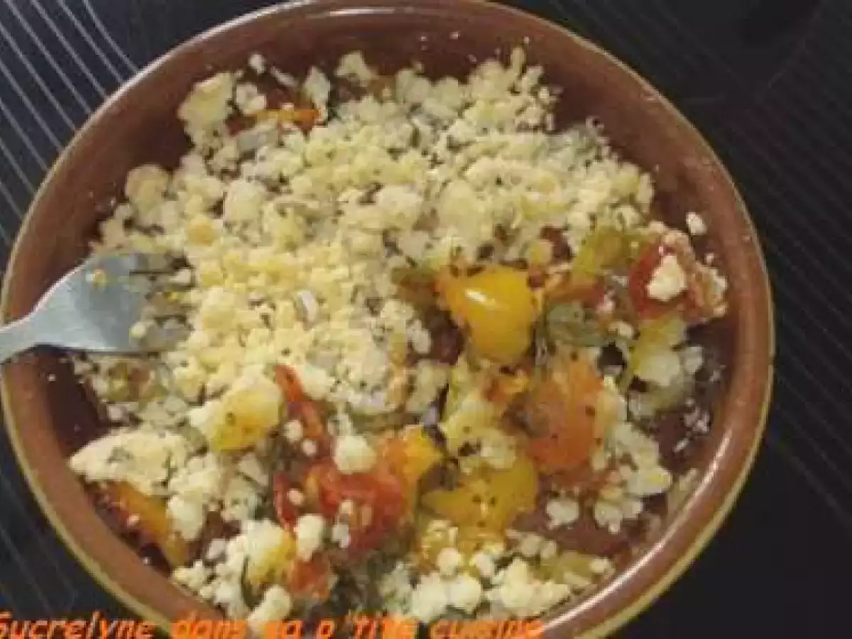 Crumble de légumes au beurre de cacahuètes