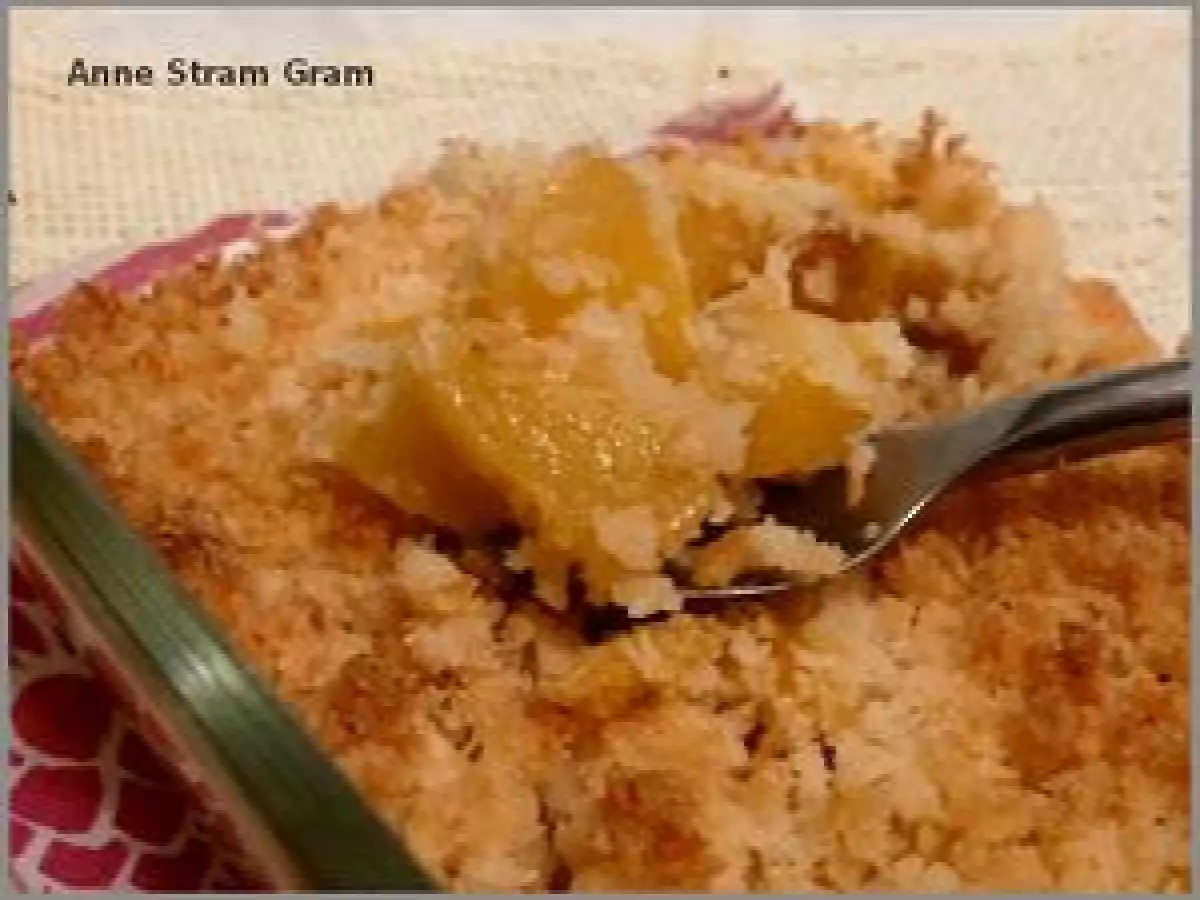 Crumble de mangue à la noix de coco
