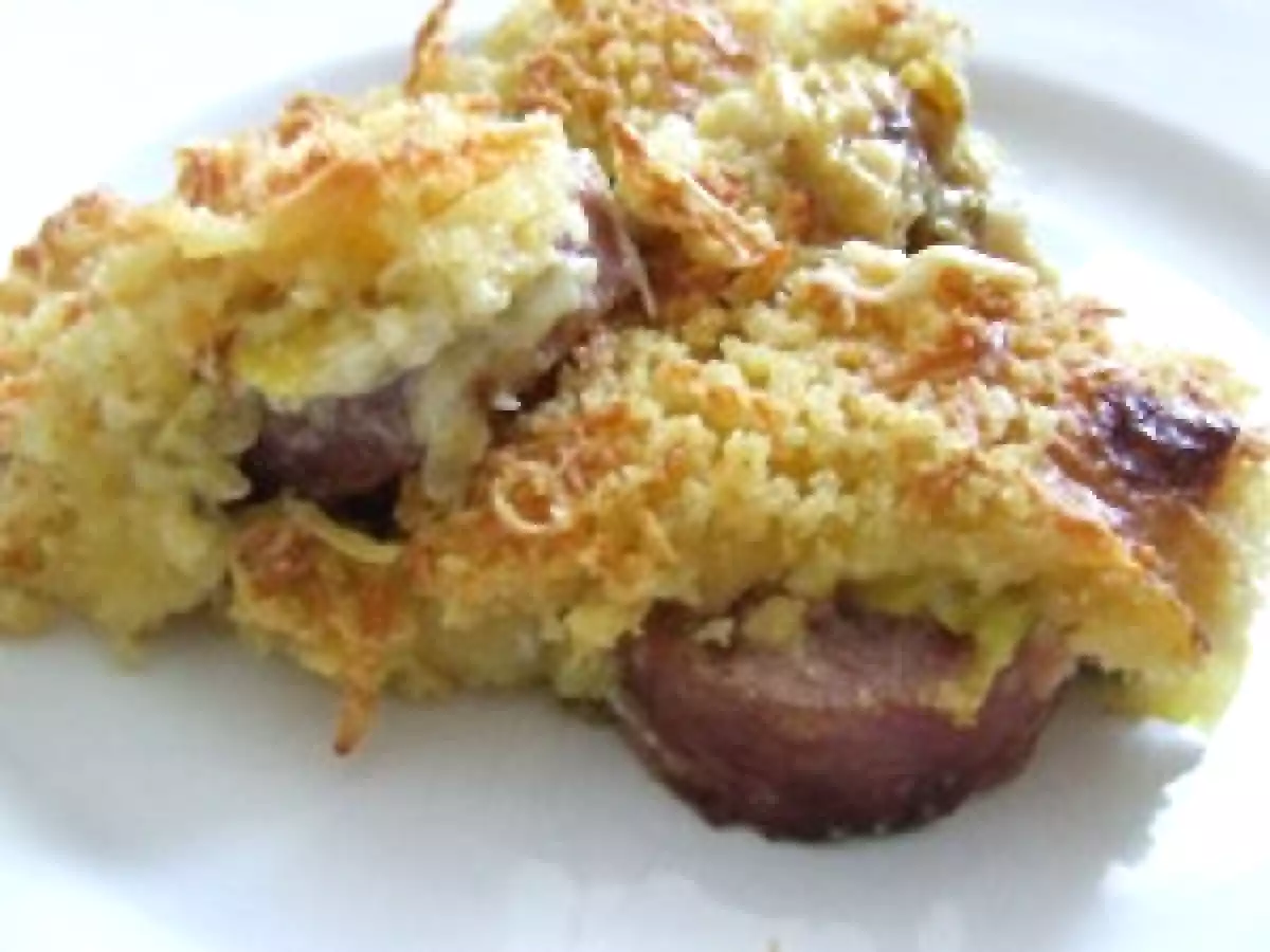 Crumble de poireaux à la saucisse de Morteau - photo 2