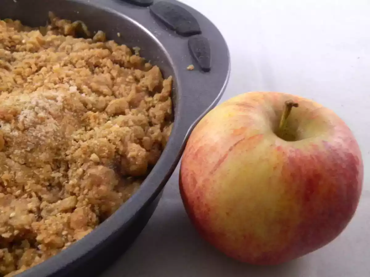 Crumble de pommes gourmand.