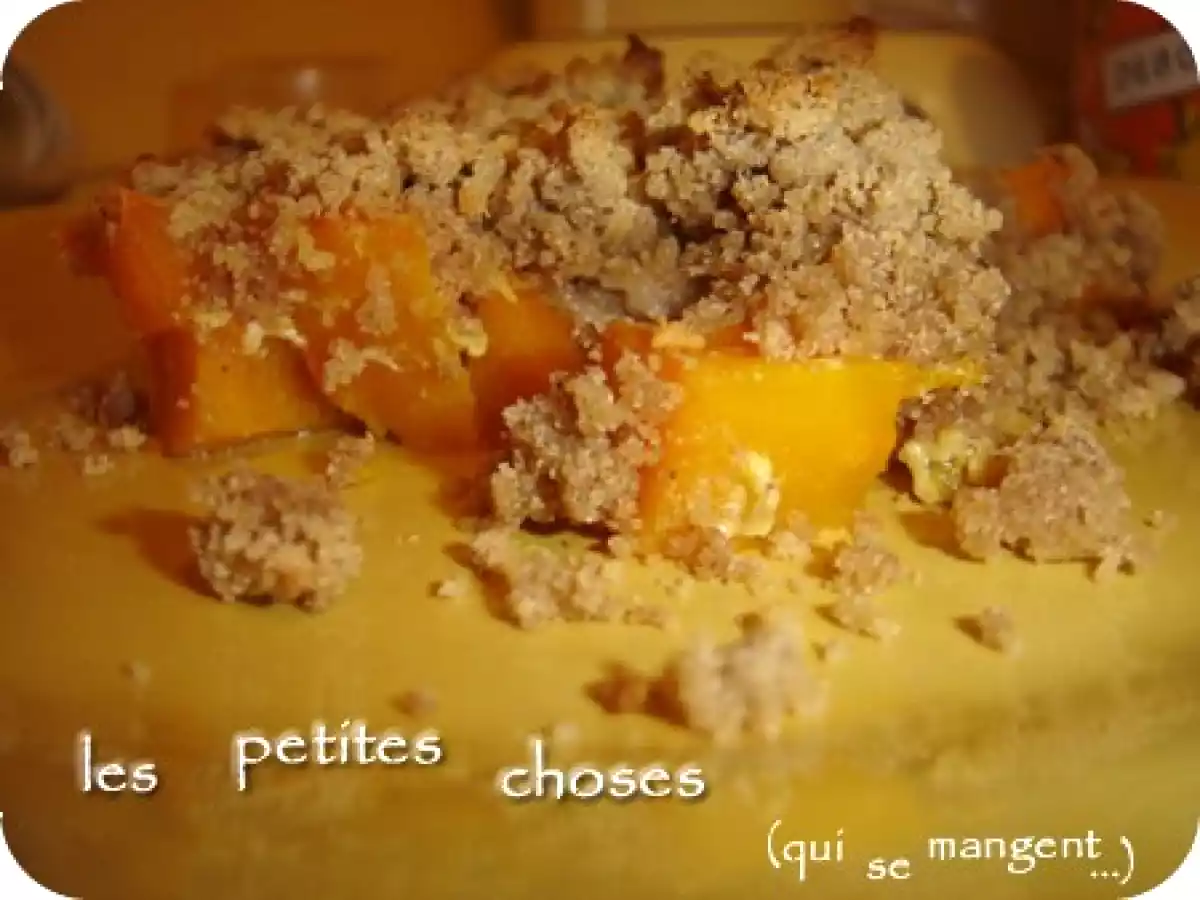 Crumble de potimarron à la farine de châtaigne