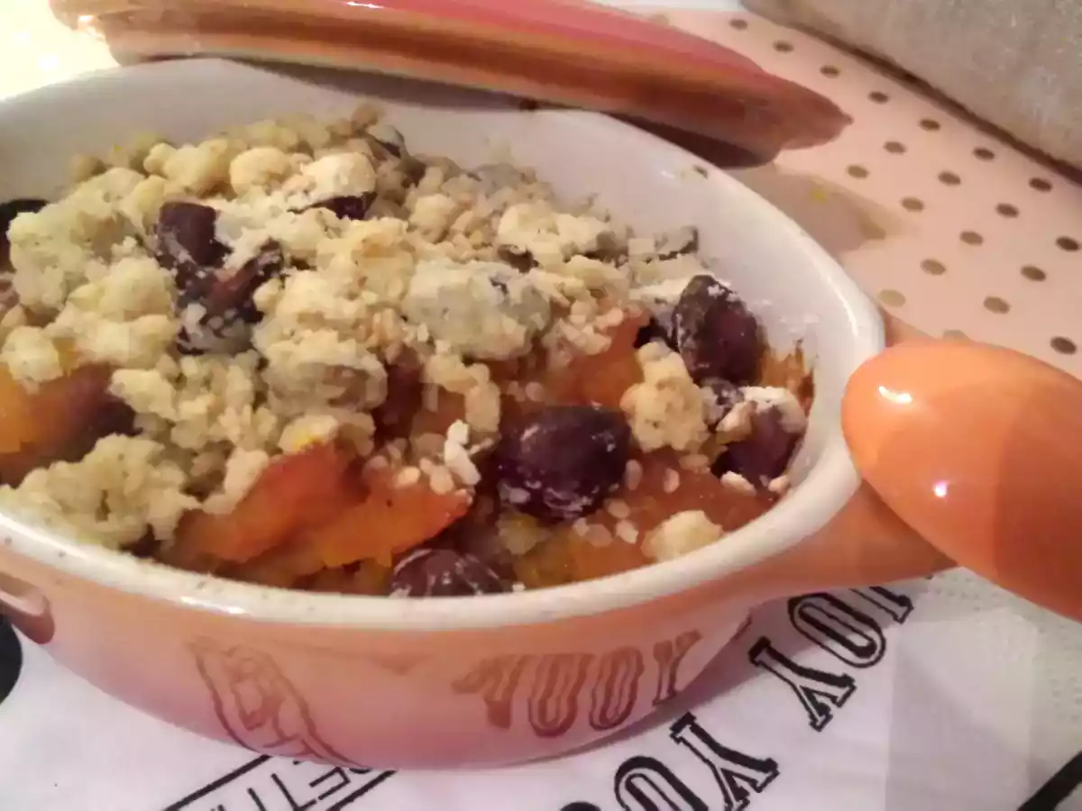 Crumble de potimarron aux noisettes