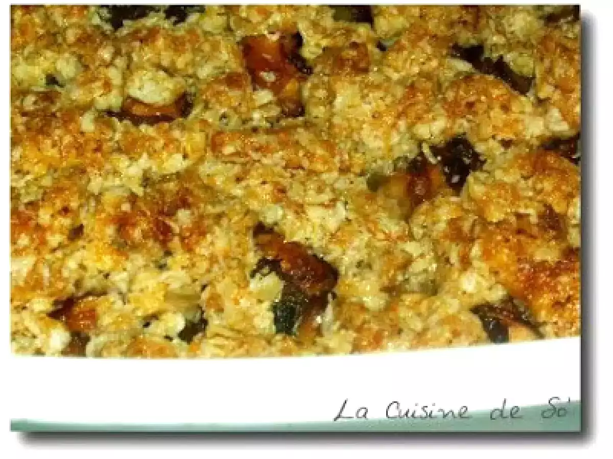 Crumble de poulet et pomme aux flocons d'avoine