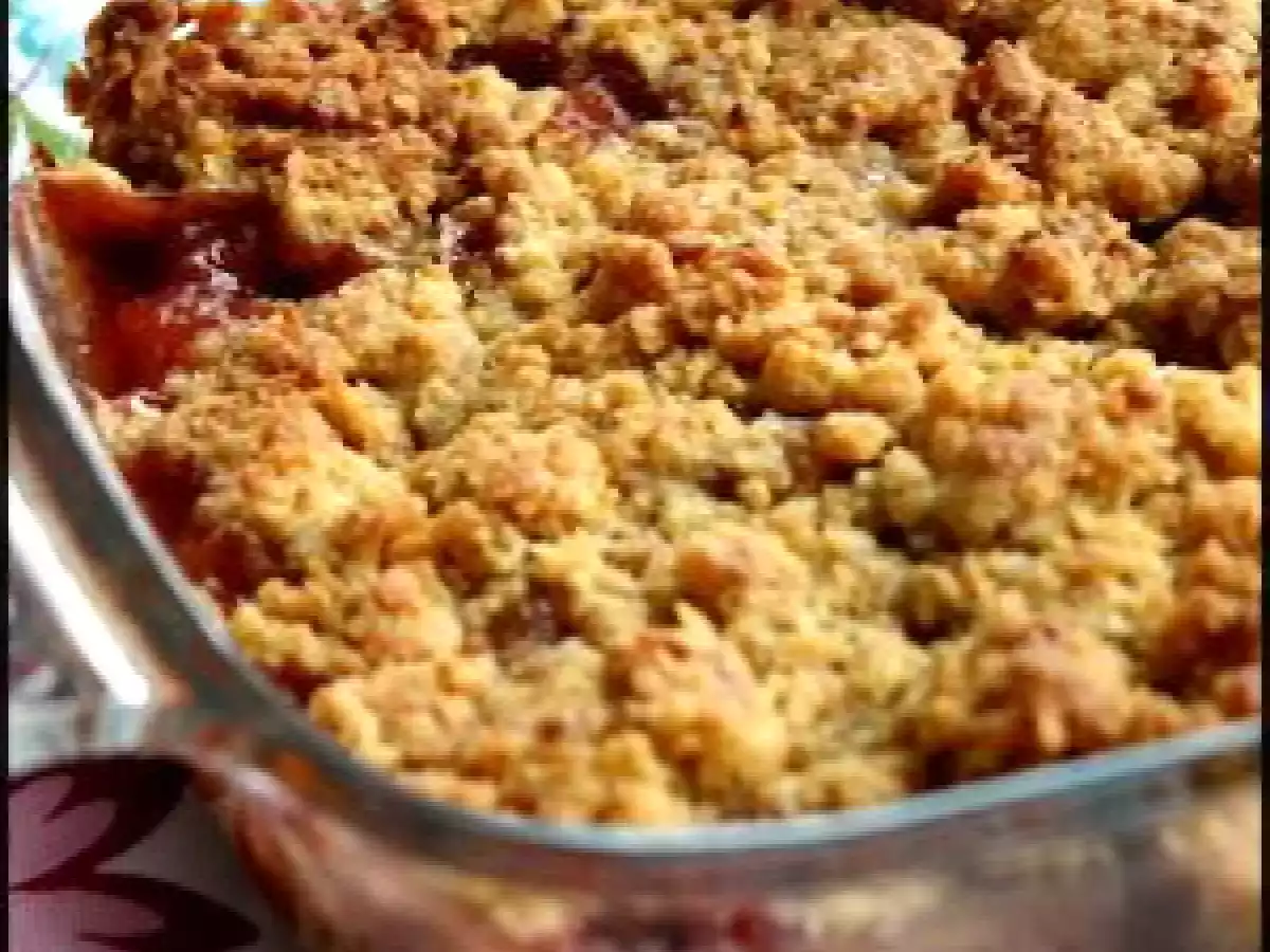 Crumble de rhubarbe et figues à la noix de coco