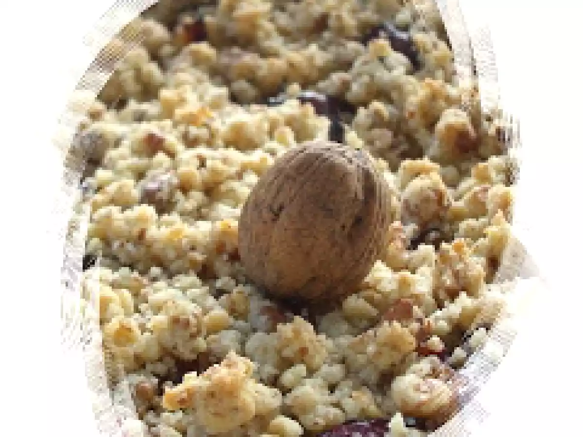 Crumble de saison... Strates Poires et Prunes sous Croûte croustillante aux noix - photo 3