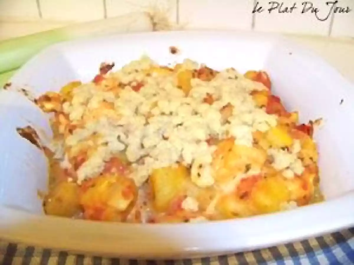 Crumble de saumon aux courgettes, poireaux et pommes de terre - photo 2