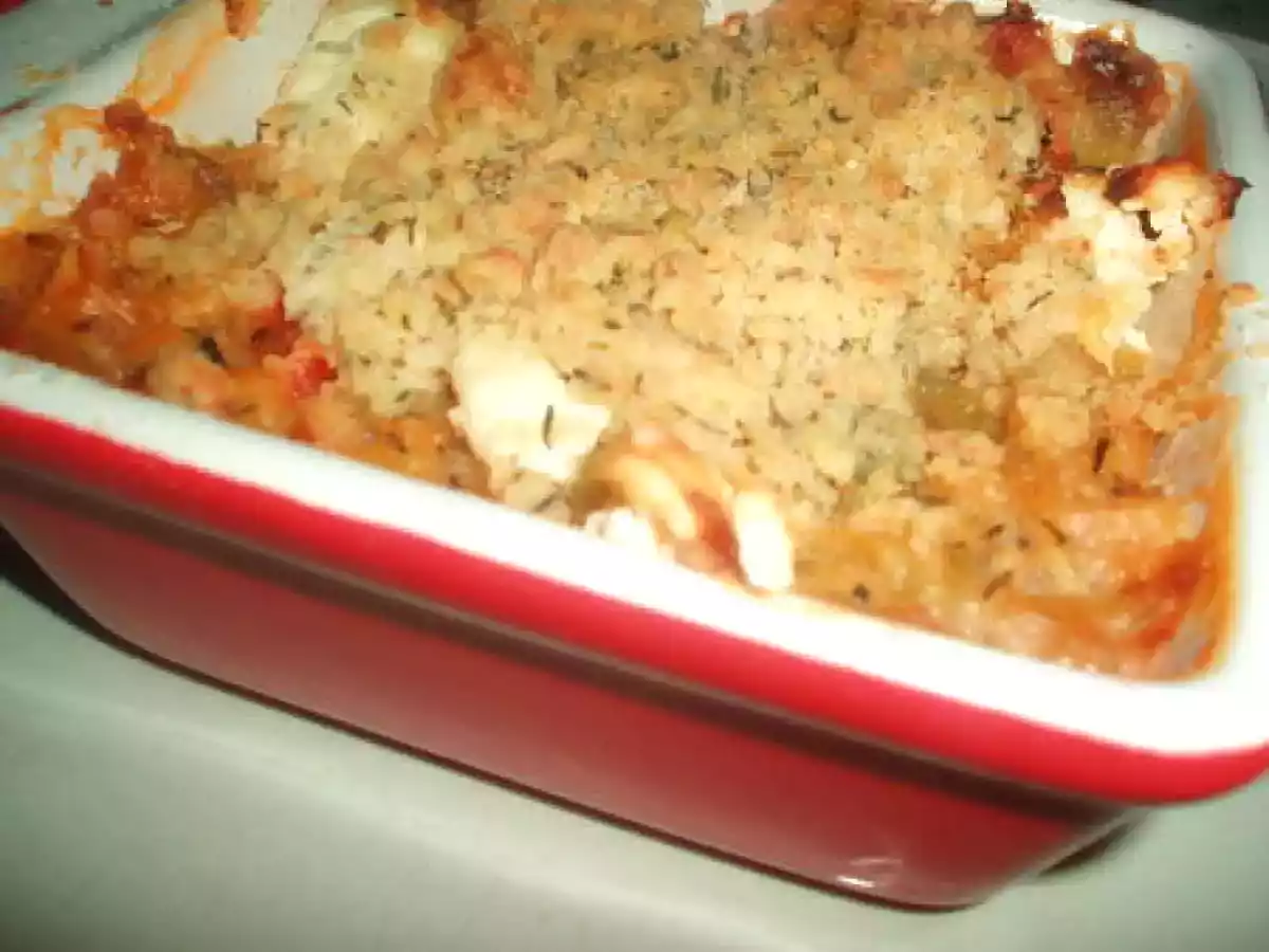 Crumble de tomates au Saint-Môret