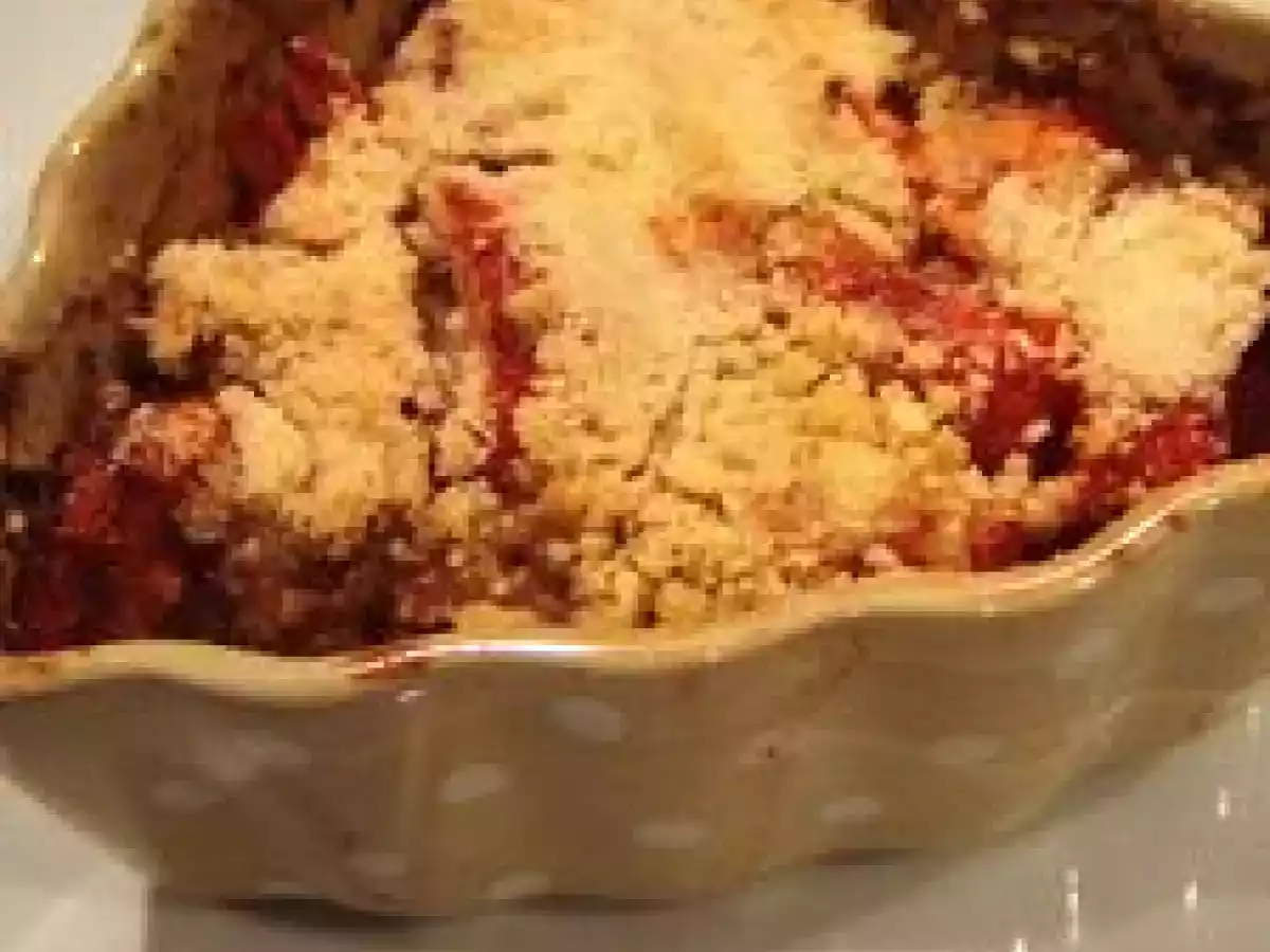 Crumble de tomates aux amandes et parmesan