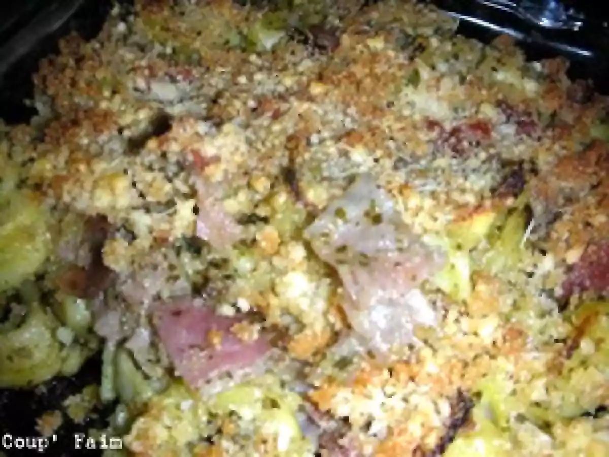 Crumble de tortellini au pesto, jambon cru et parmesan ... - photo 3