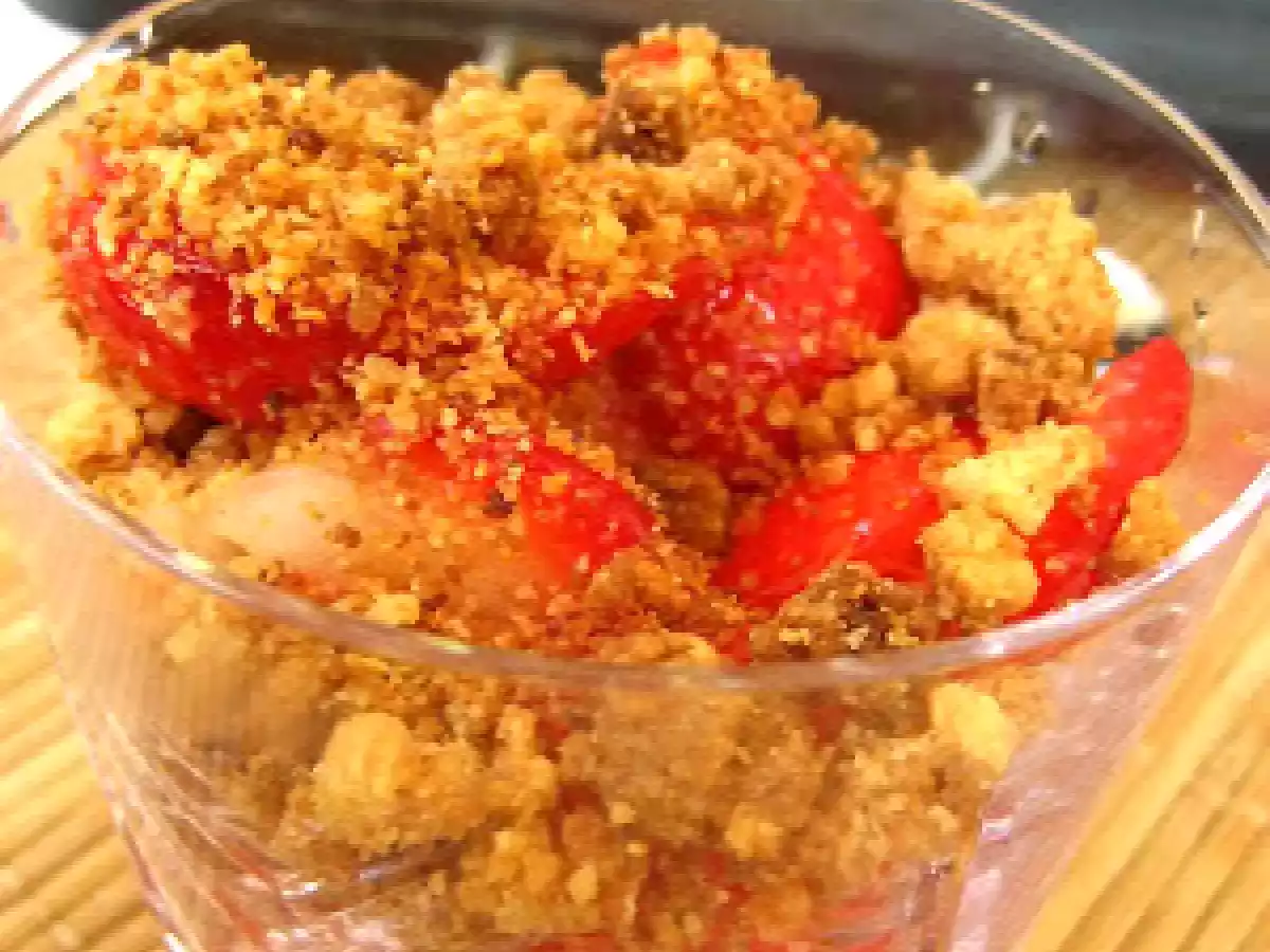 Crumble fraises - citron vert
