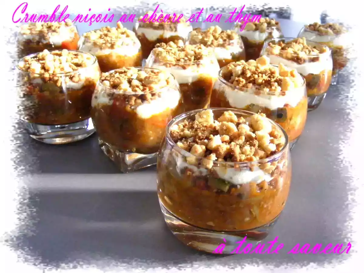 Crumble niçois au chèvre et au thym frais ( avec ou sans thermomix)
