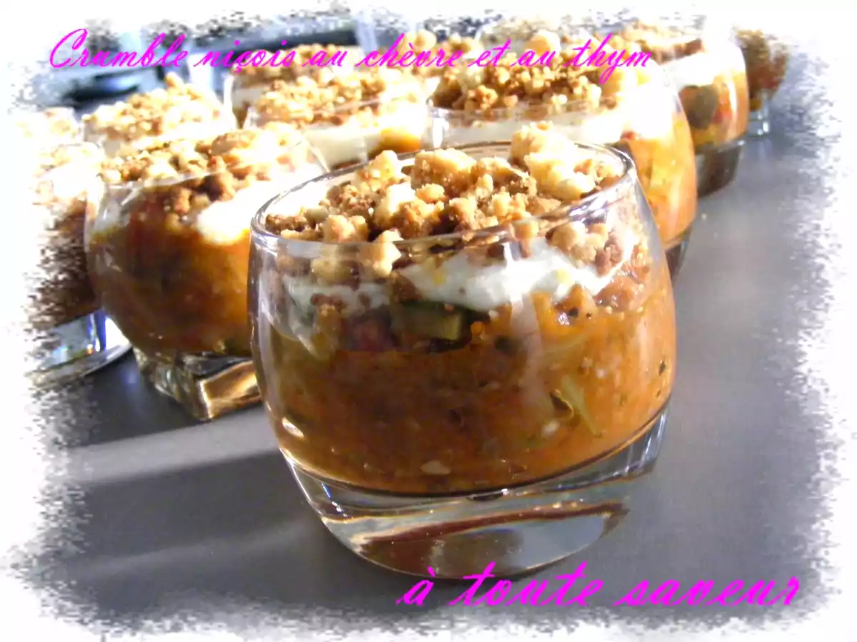 Crumble niçois au chèvre et au thym frais ( avec ou sans thermomix) - photo 2