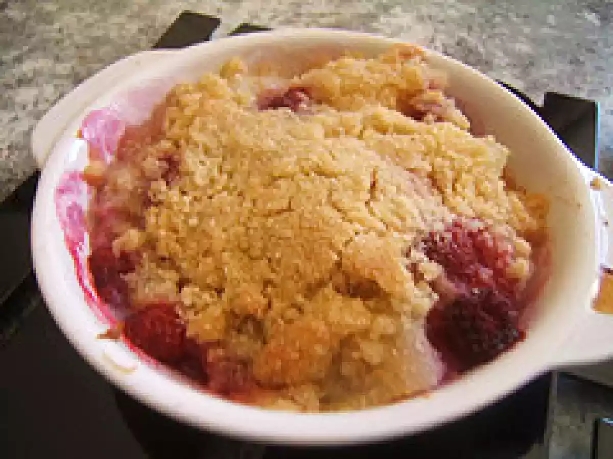 Crumble poire-framboise-chocolat blanc - photo 2