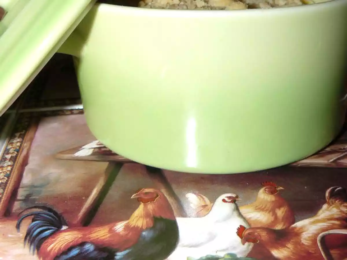 Crumble poireaux lardons