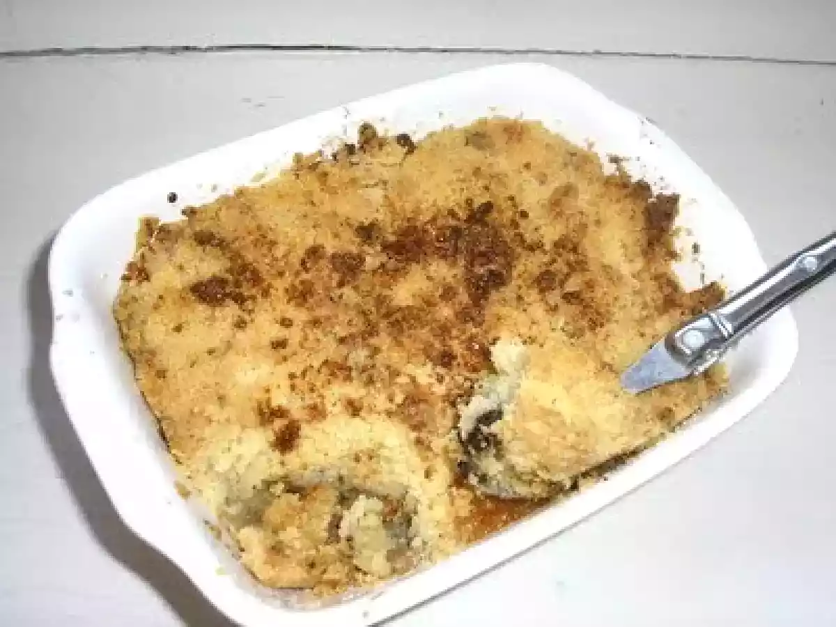 Crumble poires/bananes/chocolat