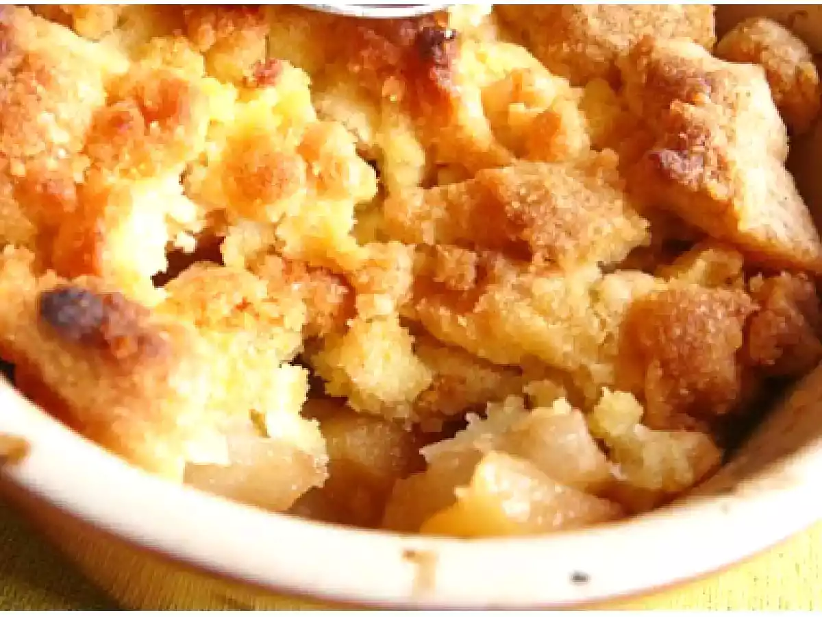 Crumble ?polenta? pommes, poires