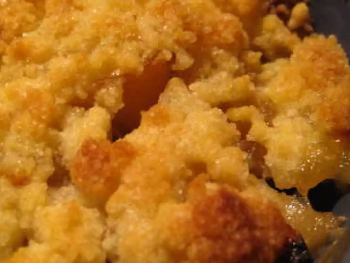 Crumble pomme banane au rhum