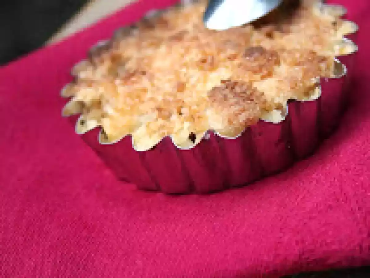 Crumble pomme, noix de coco et chocolat