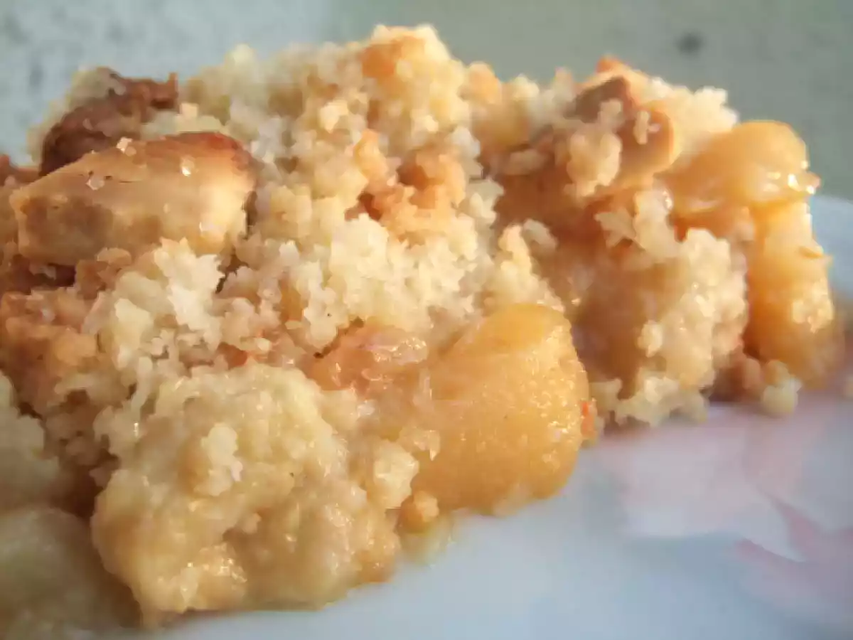 Crumble pommes bananes coco au chocolat blanc - photo 3