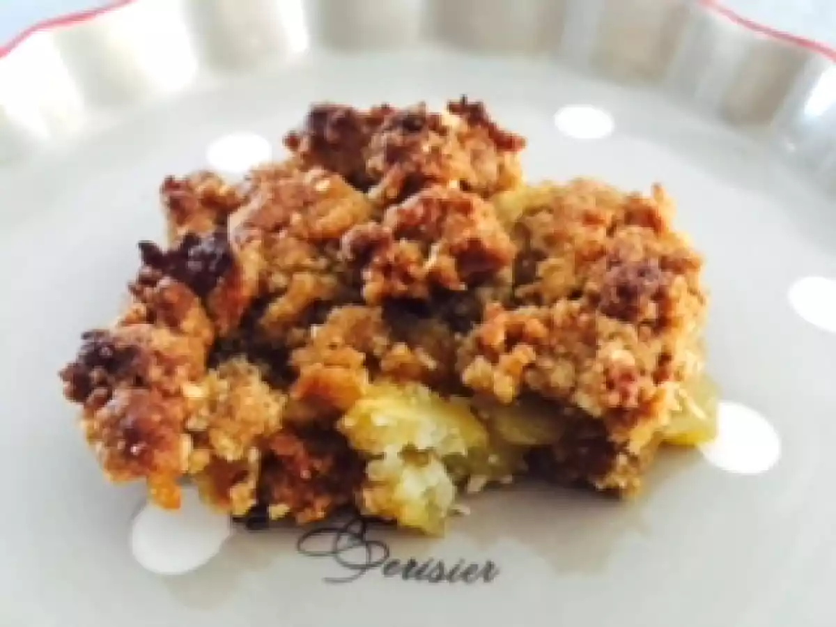 Crumble pommes noisettes amandes