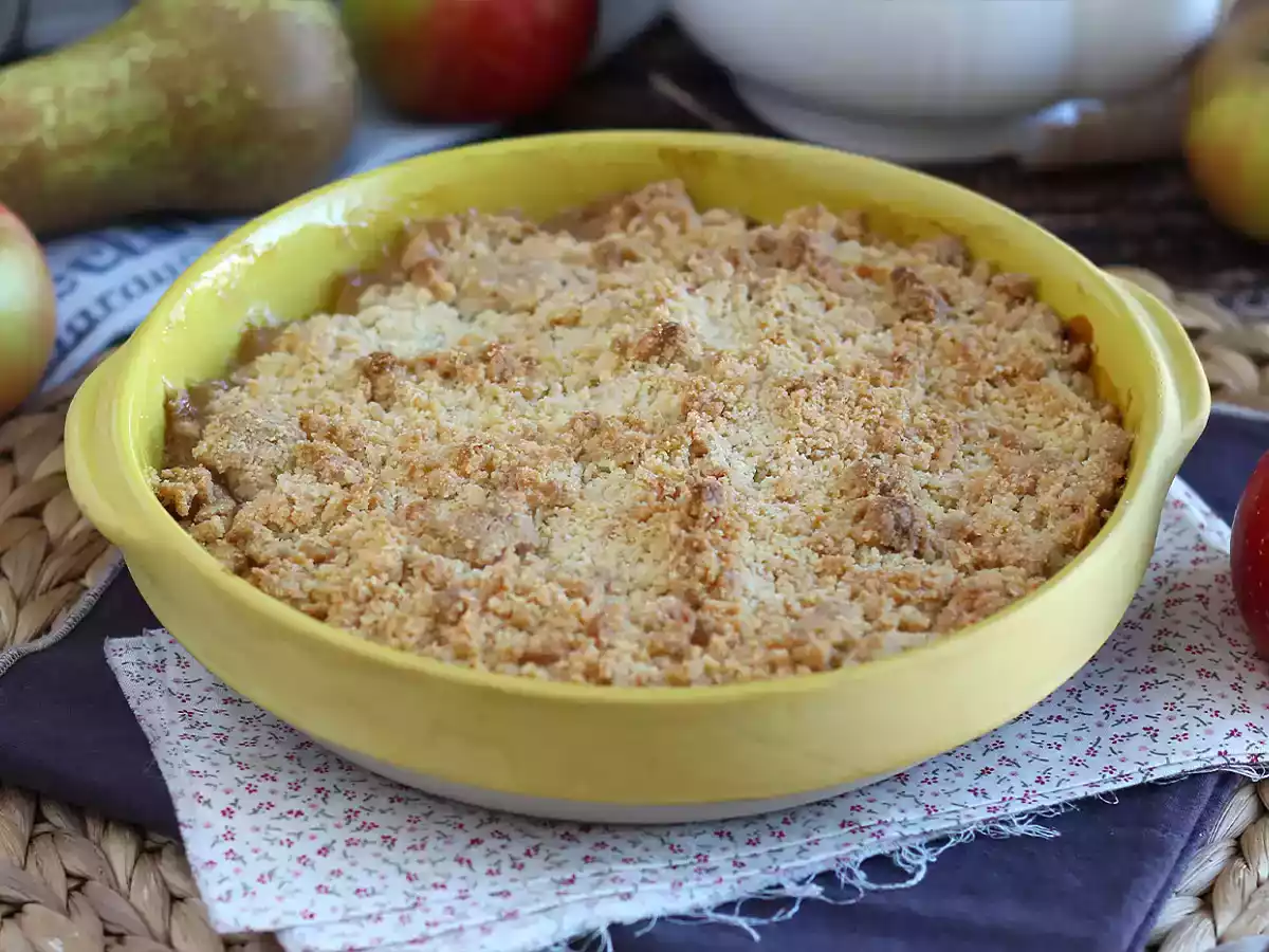 Crumble pommes poires extra croquant et fondant
