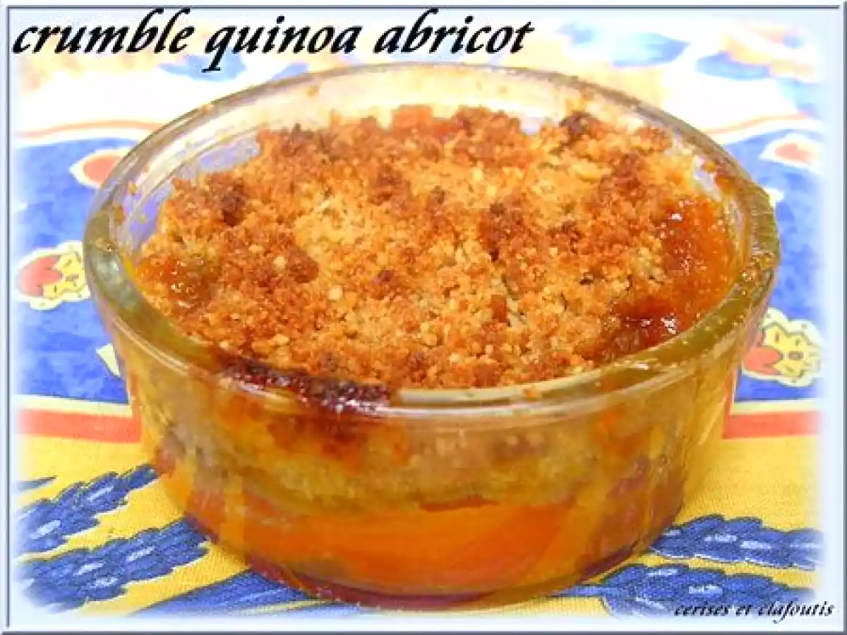CRUMBLE QUINOA, AMANDES AUX ABRICOTS