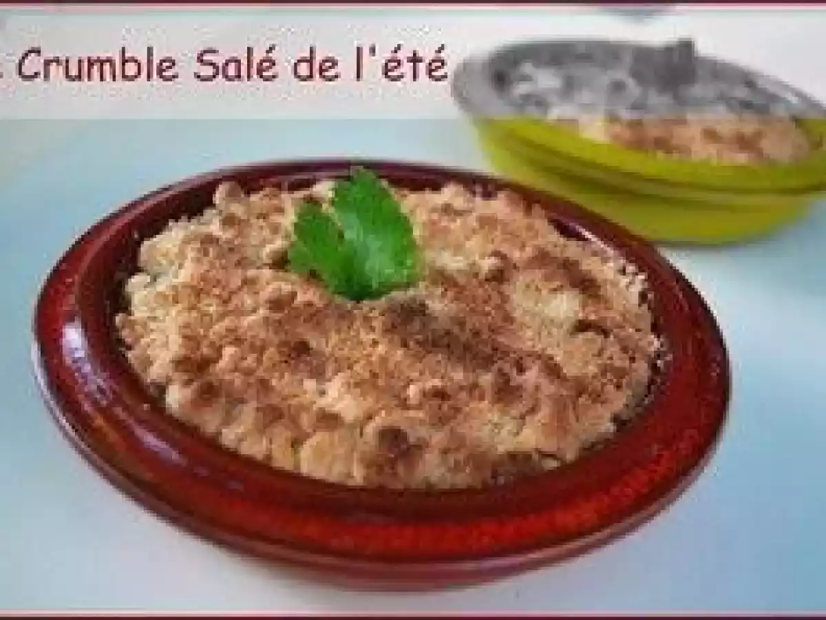 Crumble salé au potiron, pomme de terre, comté et lardons - photo 2