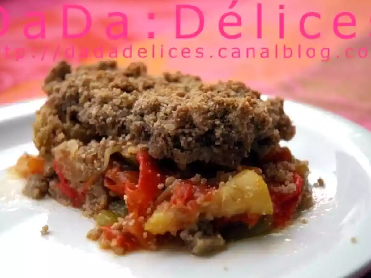 Crumble salé de blé noir aux légumes