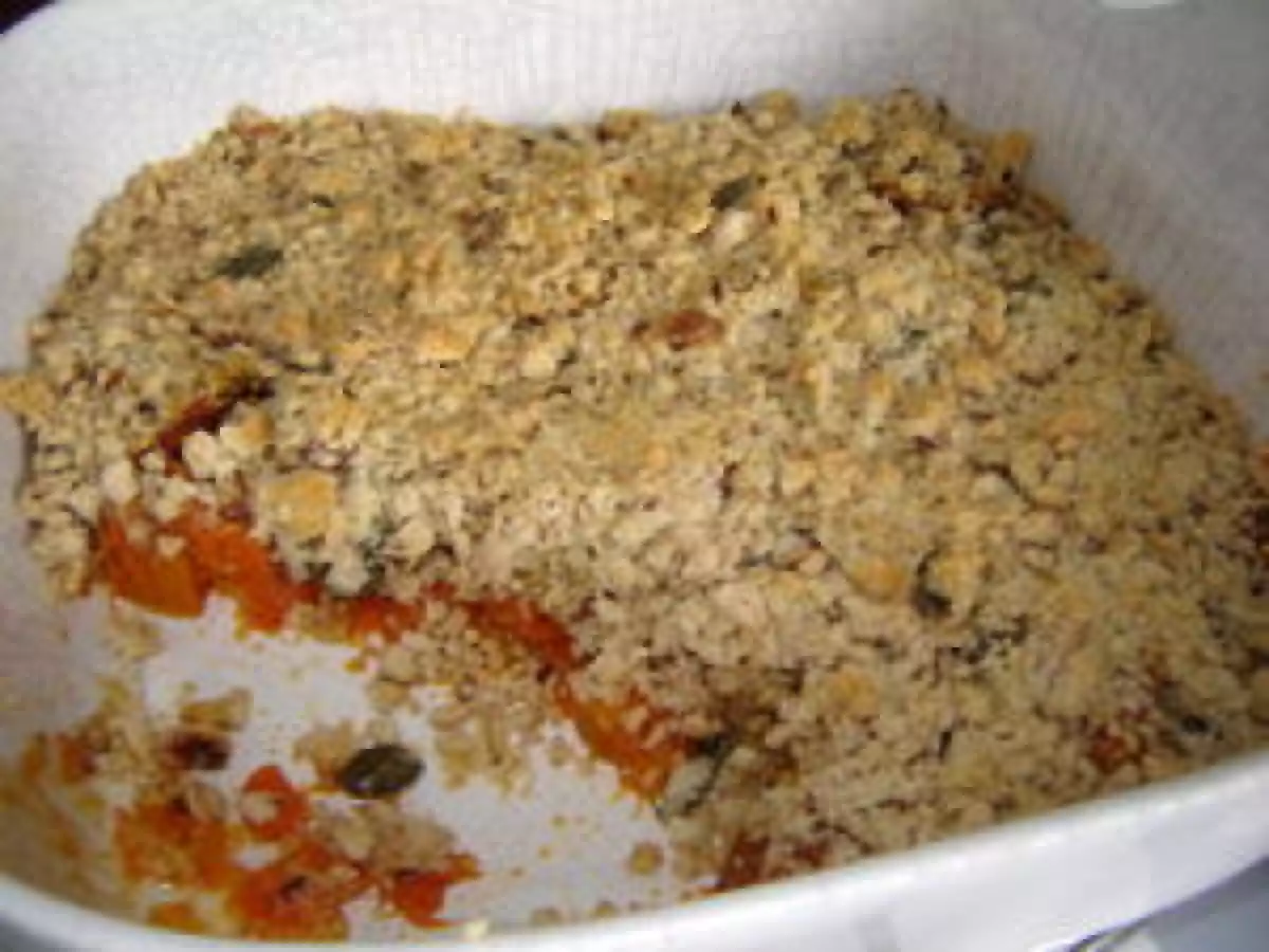 Crumble salé de légumes au chorizo