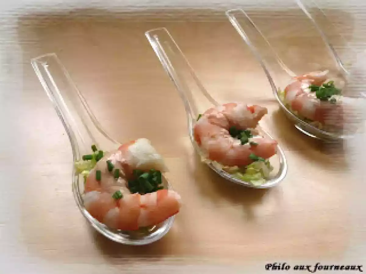 Cuillère apéritive à la crevette & sa sauce cocktail