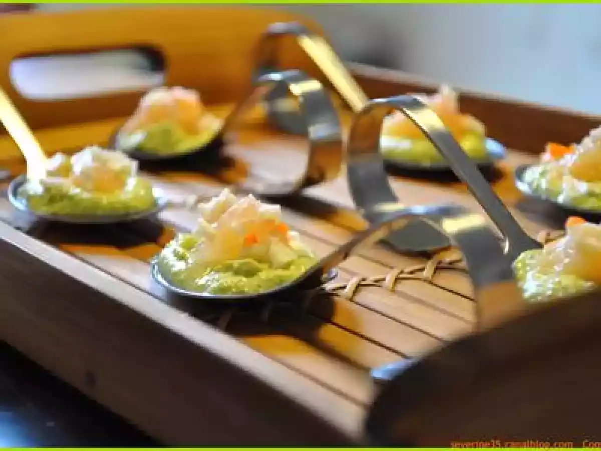 Cuillère Creme d'avocat, pamplemousse