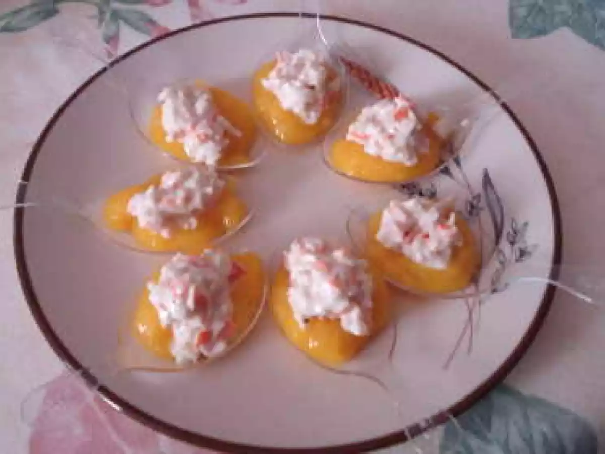 Cuillères crabe et mangue épicée