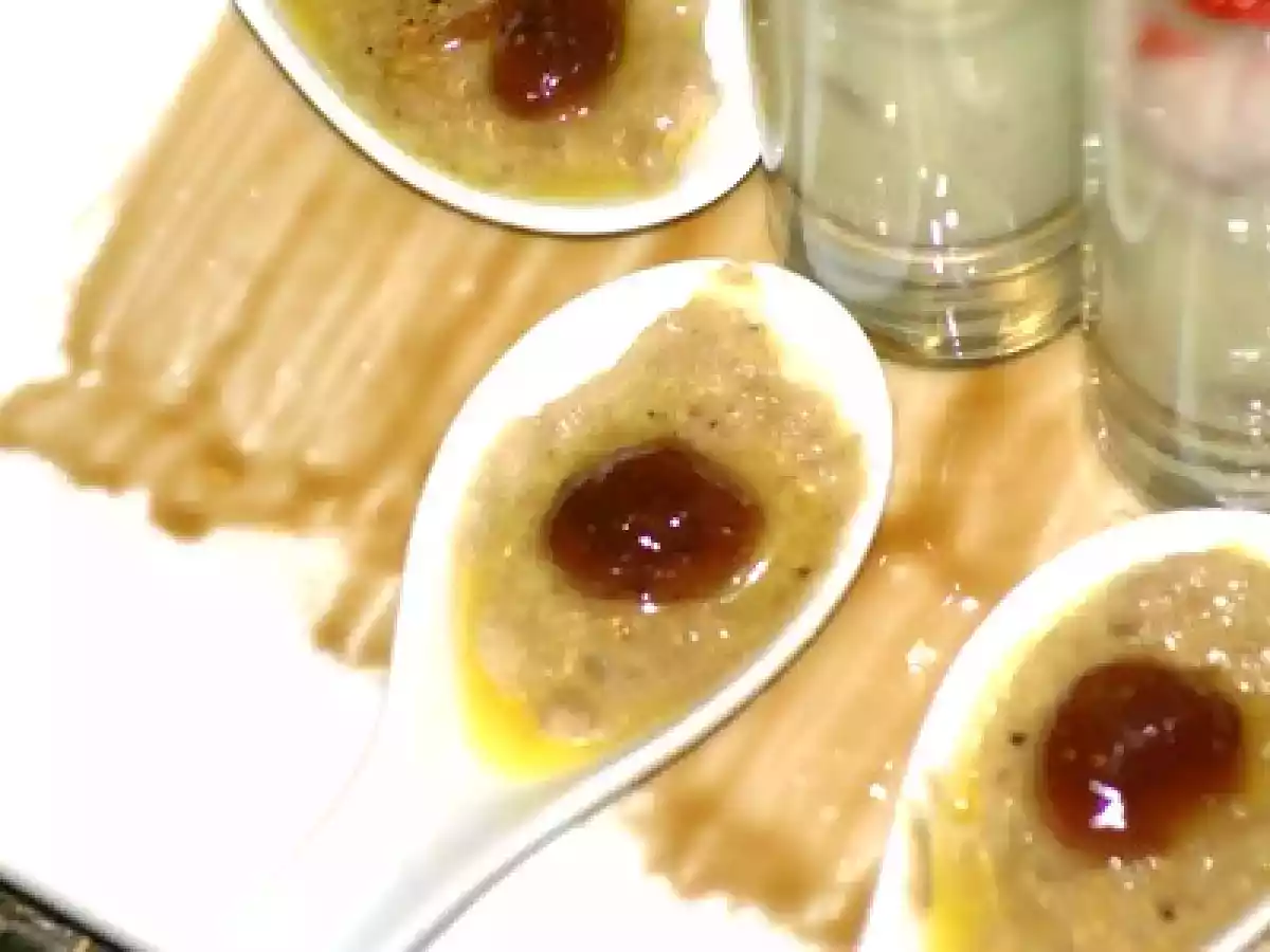 Cuillères de crème brulée au foie gras et à la figue - photo 2