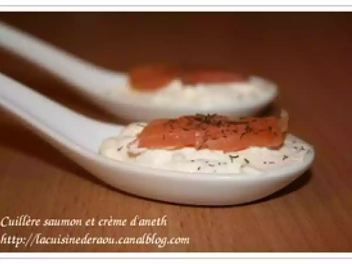 Cuillères saumon et crème d'aneth