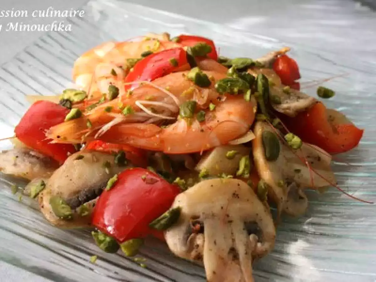 Cuisine aphrodisiaque : Poêlée relevée de crevettes à la pistache - photo 2