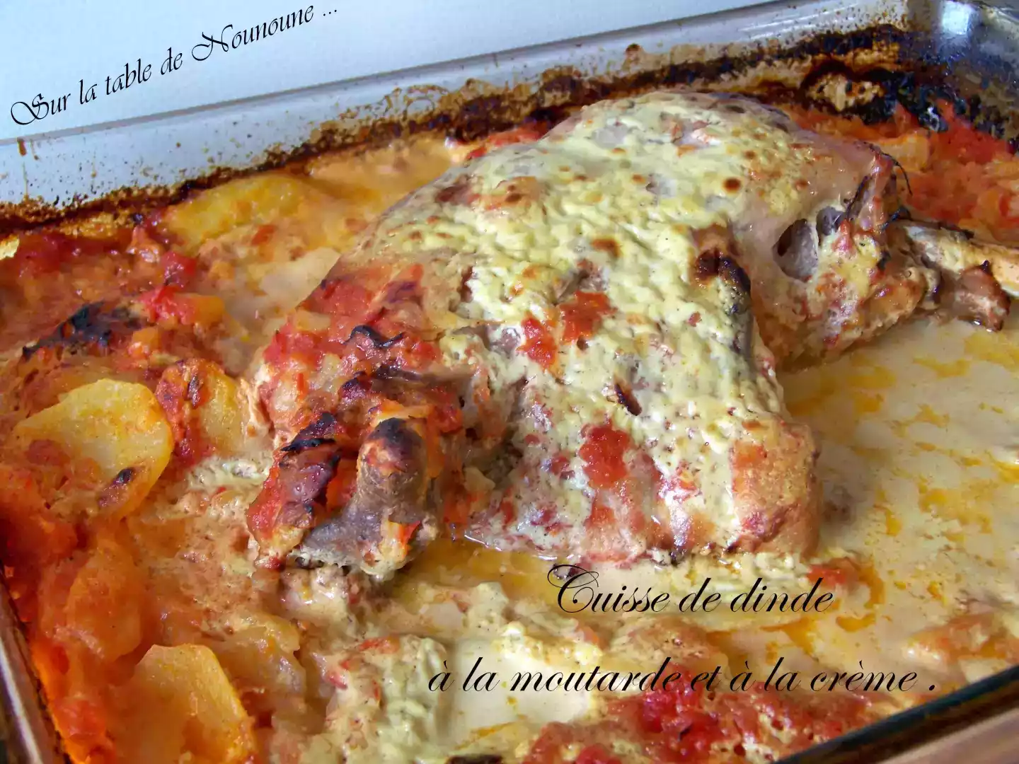 Recette de cuisse de dinde à la moutarde et à la crème