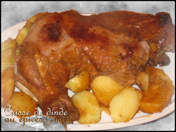 Recette cuisse de dinde au miel et épices en cocotte