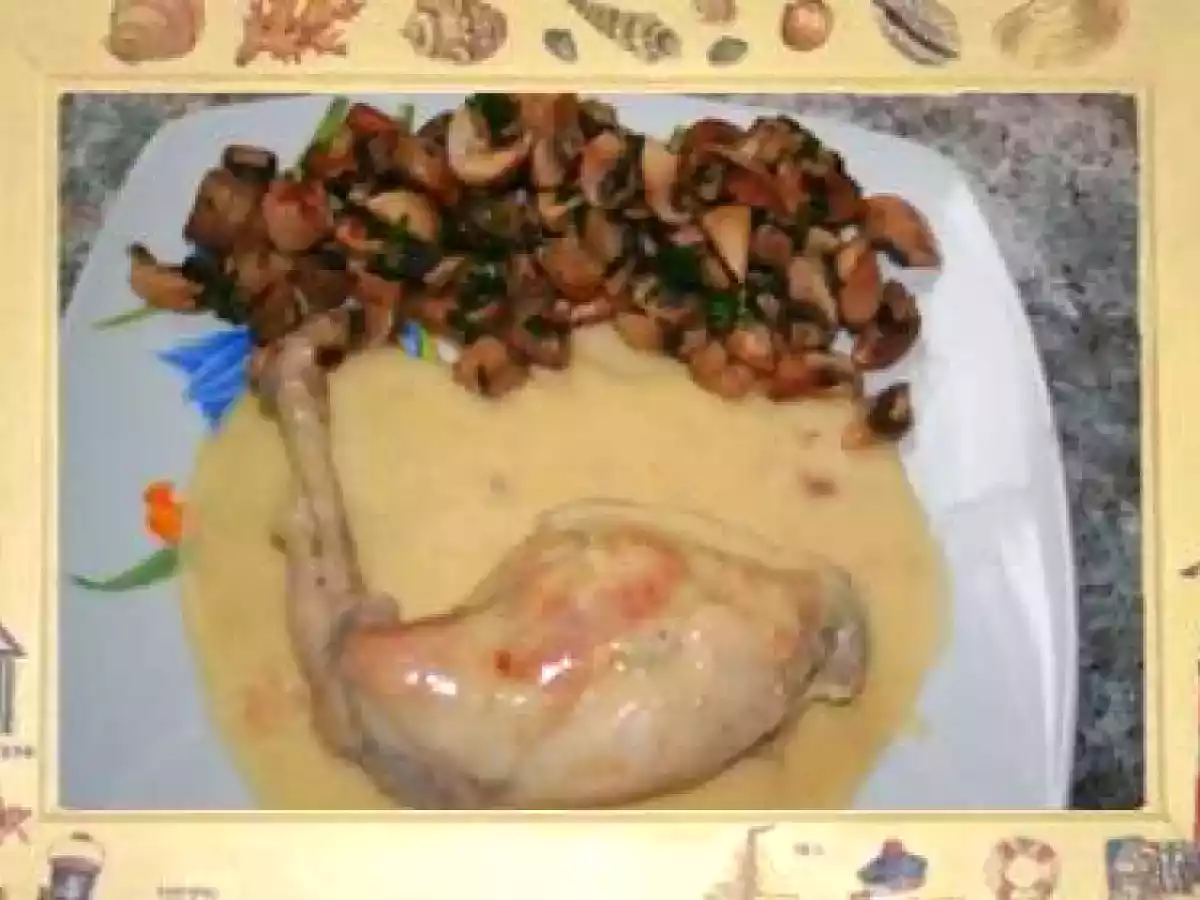 Cuisse de lapin à la sauce veloutée au Gorgonzola