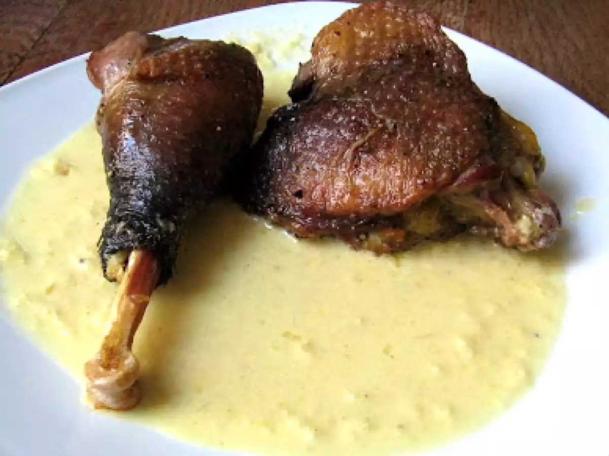 Cuisse de pintade à la normande - Perlhuhnschenkel auf normannische Art