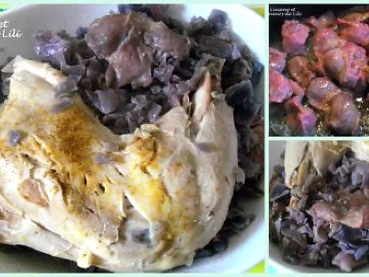 Cuisse de poulet au chou rouge