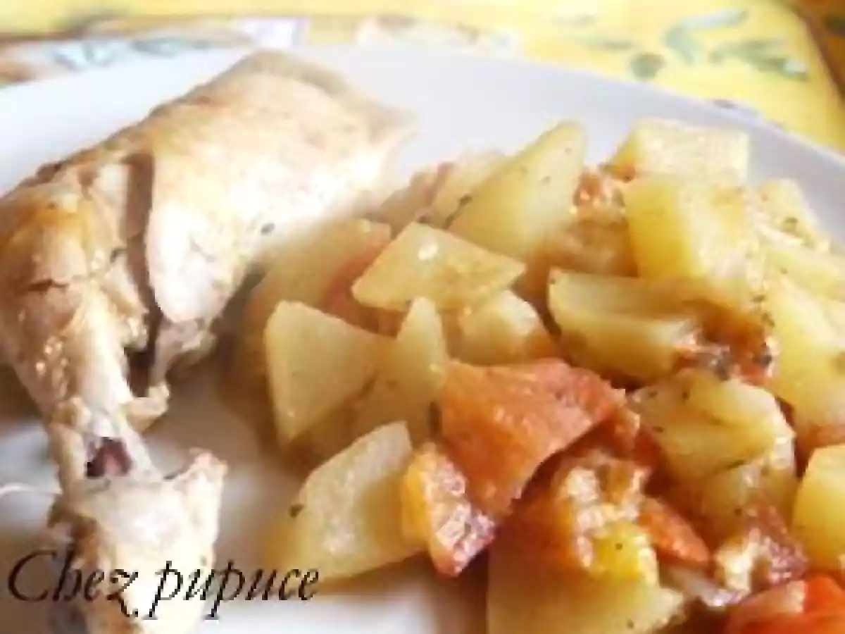 Cuisse de poulet au vin blanc