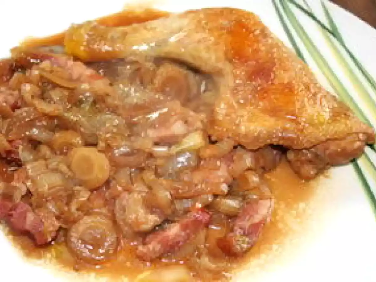 Cuisse de poulet confite à la bière et aux chicons