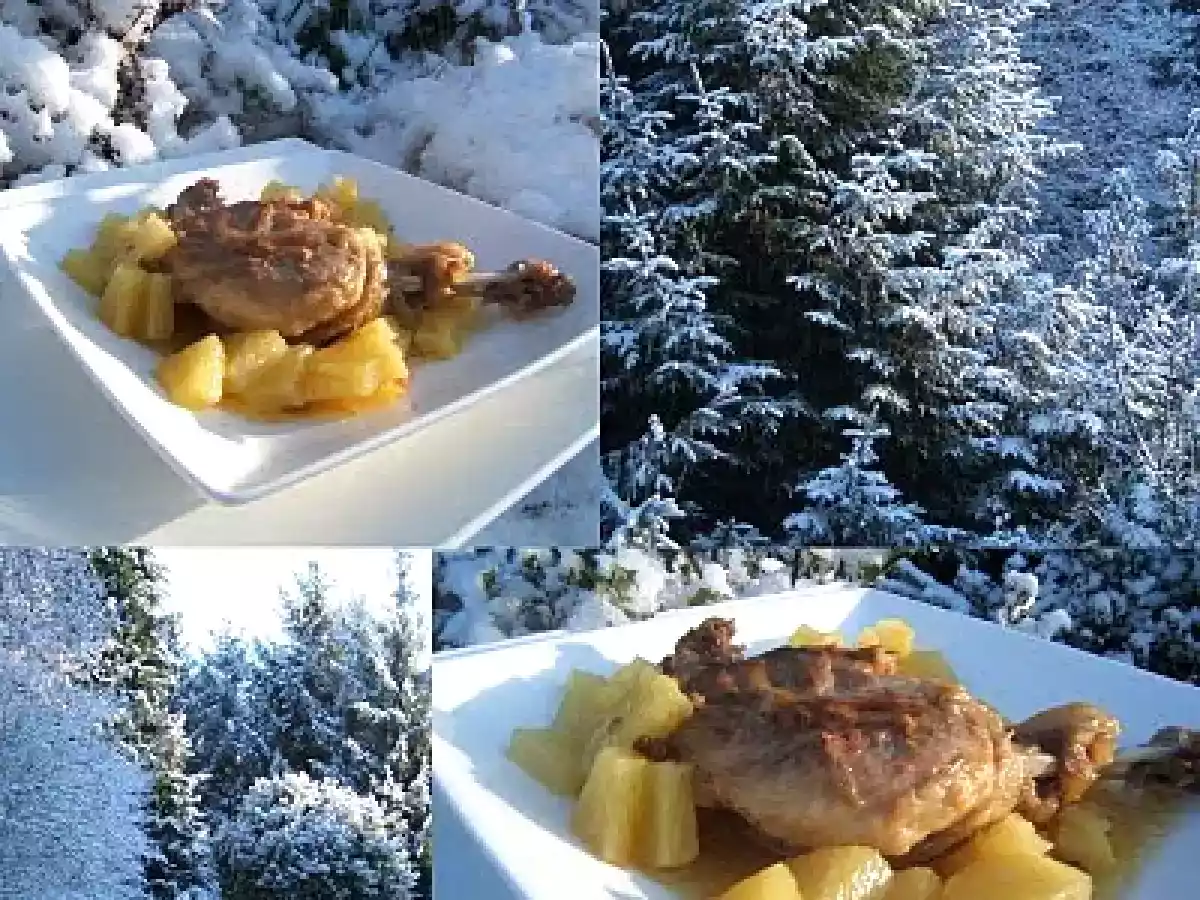 Cuisses de canard à l'ananas